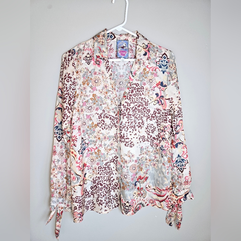 Johnny Was Jungle Paisley Rasvana Top, Size Small